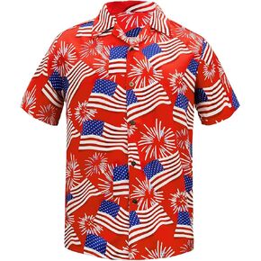 Hawaiian Shirt for Men Short Sleeve Beach Tropical Summer Vacation Shirt Casual Button Down Aloha Shirt Flowery Parrot XL in Kuwait