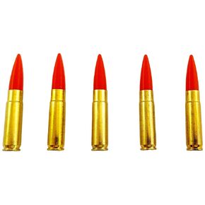 300 AAC Blackout Snap caps - Dummy Training Rounds - Set of 5 (Blue & Brass)