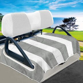 يوفر أغطية مقعد Yokyhom Golf Cart ، ومنشفة مقعد Cart Golf Cart ، ودائم ومقاوم للبقع ، حماية في جميع الأحوال الجوية ، وملاءمة عالمية لسيارة Yamaha/Ezgo/Club Car 2 مقعدين (51 "x31")