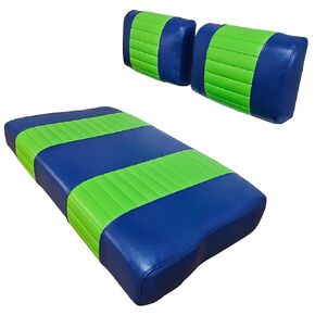 E-Z-GO Marathon "STAPLE ON" Golf Cart Seat Cover (2 Stripe) Choose From 30 Colors, Custom Golf Cart Seat Covers, Handmade-Golf-Cart-Seat-Covers, Up To Par Covers