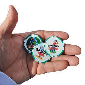 Golf Chips Game by Stinky Lockers Golf Themed Poker Chip Collection -Chip Based Gift For Any Golfer
