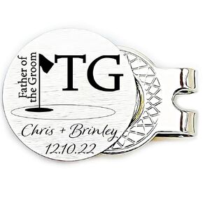 Personalized Father of the Groom Gift Father Of The Groom Golf Ball Marker Wedding Gift Grooms Dad Gift Parent Wedding Day Gift Golf Gift FATHER-GROOM-GOLF