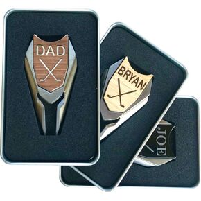 Personalized Golf Divot Tool & Wooden Ball Marker Set – Custom Name Gift for Golfers – Father's Day Gift, Golf Accessories for Him