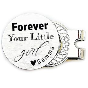 Personalized Dad Gift Forever Your Little Girl Golf Ball Marker Gift For Dad Father's Day Gift Parent Wedding Gift For Dad Father of Bride FOREVER-LITTLE-GIRL-GOLF