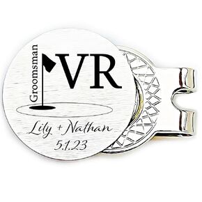 مخصصة هدية هدية العريس Groomsman Golfmman Golf Ball Marker لـ Groomsman Party Party Gift