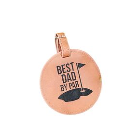 Personalized Golf Bag Tag with Tees, Customized Leatherette Golf Accessory with Custom Name Gift for Dad - Golfer Gifts, Father's Day (Gray)