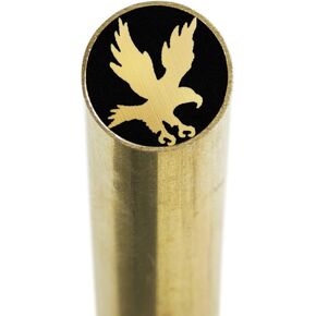 Mosaic Pin for Knife | Decorative Brass Heavy Duty Knife Handle Pins for Fixed Blade Knives | Handmade Pocket Knife Pins Tools (Eagle, 1/4" (6mm))