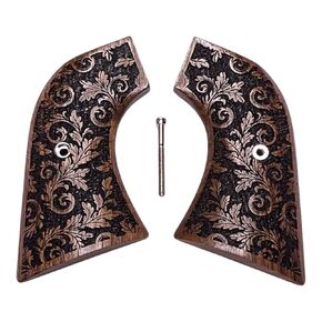 Walnut Inked Floral Ruger Vaquero/Blackhawk/Wrangler Grips