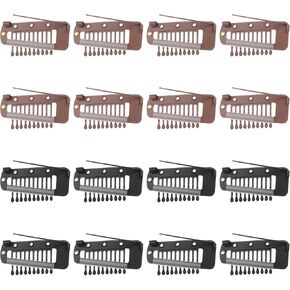 16pcs 10-Teeth Wig Clips to Secure Wig No Sew,Clips for Hair Extensions Invisible Strong Hijab Pins Chunni Clip for Woman Veil Hair Extensions Hairpieces in Saudi Arabia