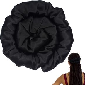 Spiral Lock Hair Tie Extra Large Scrunchies Dreadlock Hair Tie for Women and Men Dreadlock Accessories Colorful Dread Ties for Braids Loc Thick Curly Hair (Black) in Saudi Arabia
