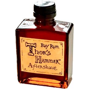 Bay Rum Aftershave Limited Edition, Thor's Hammer Classic Bay Rum, Viking Aftershave, All Natural, 5 oz Cork Top