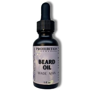 Beard Oil, Leather Scented, With Organic Jojoba and Argan Oil, Premium Blend, for All Beard Types