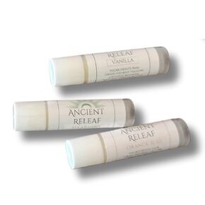Tallow Lip Balm with Tepezcohuite, Ancient Releaf Lip Balm, All-Natural Lip Balm, Hydrating, Nourishing, Soothing, Variety 3 pack, 5.5ml