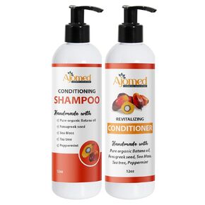 Hair shampoo and Conditioner Set- organic Batana oil & Sea Moss shampoo- Sulfate-Free shampoo-- castor oil, Aloe Vera, Fenugreek, rosemary, tea tree-Vegan & Non-GMO - all natural shampoo- sulffate free, paraben free, non toxic shampoo (Conditioner)