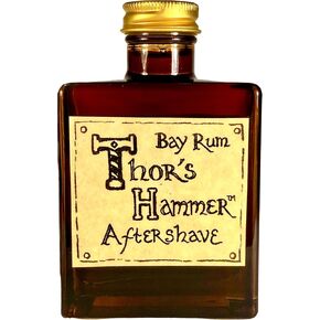 Bay Rum Aftershave, Thor's Hammer Bay Rum, New Glass Bottle with Orifice Reducer, 5 oz