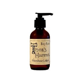 Bay Rum Aftershave Balm, Thor's Hammer Classic Bay Rum, Viking Aftershave Lotion, 4 oz Glass Bottle