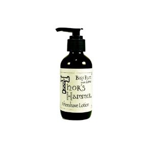 Lime Bay Rum Aftershave Balm, Thor's Hammer Lime Bay Rum Lotion, All Natural, 4 oz
