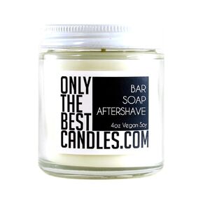 Bar Soap and Aftershave 4oz Candle | Glass Jar 4oz | Vegan Soy Wax | Handmade Small Business | Lasts 40+ Hours