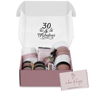 Lynwood Happy 30th Birthday Gifts for Women: Gift Ideas for Women with 10pc All Natural Handmade Products, 30th Birthday for Her, Lavender Gifts for Women, Birthday Gift Baskek