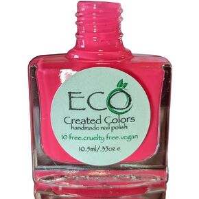 Wild Watermelon Pink Neon Nail Polish, Bright Pink Polish by Eco Created Colors