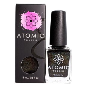 Black Holographic Nail Polish - Atomic Polish - Lead (Pb)