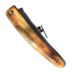 Vintage Style Camel Bone Straight Razor Handle Scales, Replacement Parts for Straight Razors Restoration