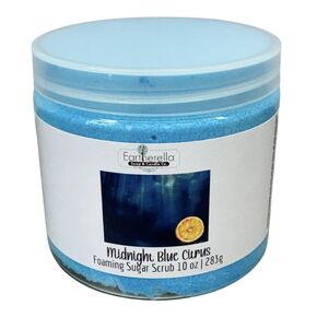 MIDNIGHT BLUE CITRUS Exfoliating Foaming Sugar Body Scrub, 10 oz jar