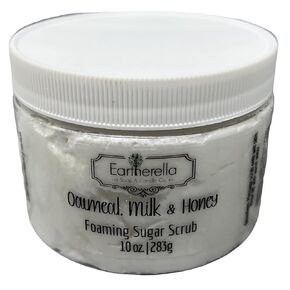 OATMEAL, MILK & HONEY Exfoliating Foaming Sugar Body Scrub, 10 oz jar