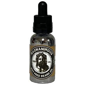 MAGNANIMOUS HYPO-ALLERGENIC NUT-FREE BEARD OIL (1OZ) - "ALEXANDER" SCENT (MAHOGANY, COGNAC, BLOOD ORANGE, SAGE,...) - THE BEST HYPO-ALLERGENIC NUT-FREE BEARD OIL ON THE PLANET, ZEUS APPROVED!