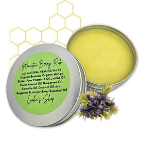 Mountain Berry Rub All-Natural Healing Salve, Natural Oils 1.8 fl oz