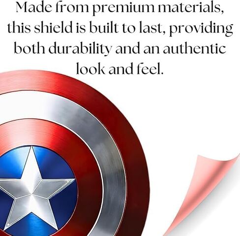 Captain Shield, Captain Round Shield Metal Replica Halloween Medieval Armor Cosplay Shield, Shield, LARP Combat Shield Red Rustic Vintage Home Decor Gifts Theater Play America Shield (24 Inches) in Saudi Arabia