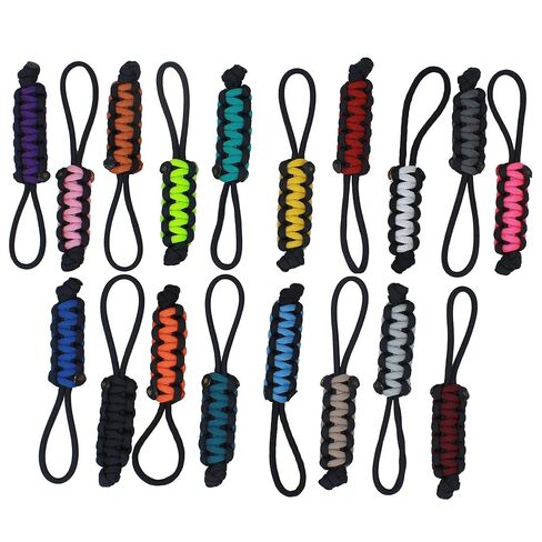 BubbasGarageTv - Large Heavy Duty Paracord Zipper Pulls (Red) in Kuwait