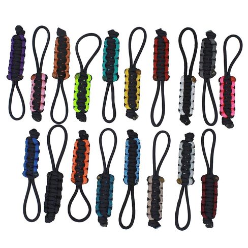 BubbasGarageTv - Large Heavy Duty Paracord Zipper Pulls (Red) in Kuwait