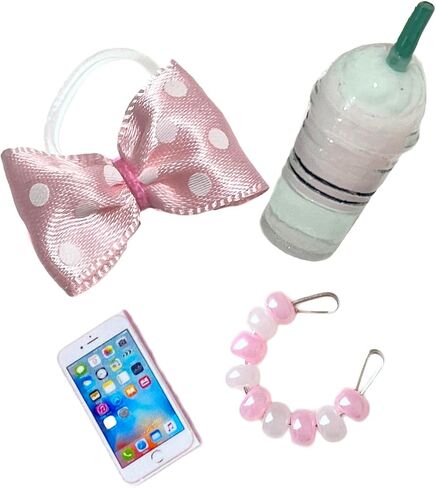 ملحقات متجر الحيوانات الأليفة LPS 4 PC Lot Lot Bow Necklace Phone Coffee Clother غير مدرجة ... in Kuwait