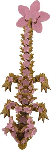 ثلاثية الأبعاد المطبوعة Cherry Blossom Dragon-6in مفصلية الخيال القابلة للتحصيل ، ديكور مكتب ساكورا (Matte Pastel Rainbow) in Kuwait