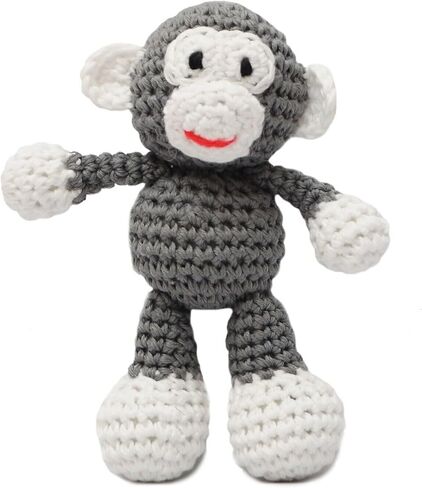 Bigfoot Monkey Crochet Doll Handmade Amigurumi Plush Toy VAC (Gray) in Saudi Arabia