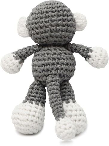 Bigfoot Monkey Crochet Doll Handmade Amigurumi Plush Toy VAC (Gray) in Saudi Arabia