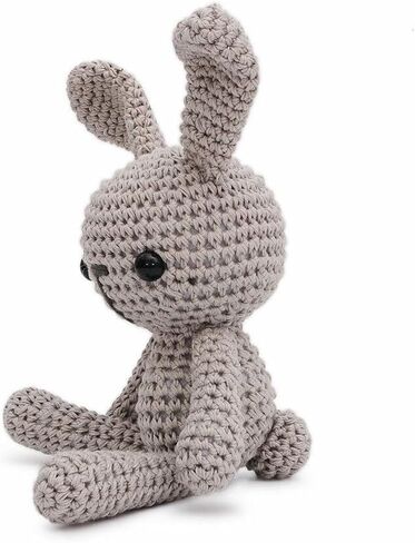 دمية أرنب صغيرة ذات أرنب طويل من الصنع يدويًا Amigurumi Plush Toy Vac (كريم) in Kuwait
