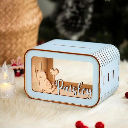 Pink Piggy Bank for Kids – Wooden Piggy Bank for Girls, Unbreakable Kids Piggy Bank for Real Money, Personalized Money Bank with DIY Stickers, Savings Jar for Toddlers, Birthday Gift in Saudi Arabia