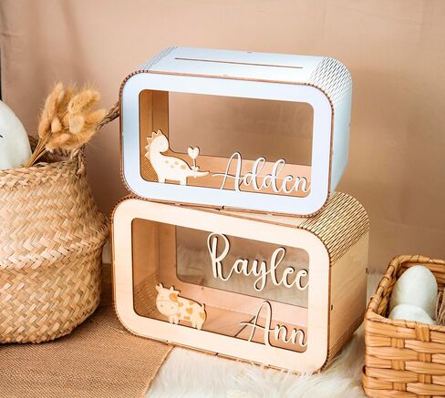 Pink Piggy Bank for Kids – Wooden Piggy Bank for Girls, Unbreakable Kids Piggy Bank for Real Money, Personalized Money Bank with DIY Stickers, Savings Jar for Toddlers, Birthday Gift in Saudi Arabia