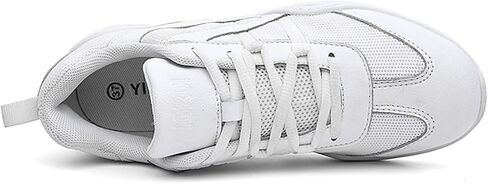 WUIWUIYU Boys Girls White Cheer Shoes Lace Up School Cheerleading Competition Dance Sports Sneakers Shoe in Kuwait