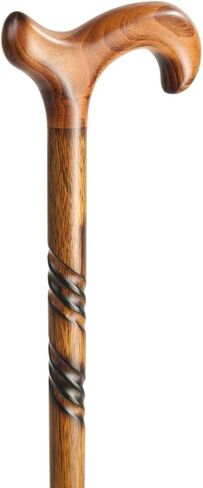 Carved Handmade Wooden Walking Cane - Twisted Walking Stick with Comfort Grip Handle - 36"Premium Carved Designer Lightweight Walking Cane For Men Women in Saudi Arabia
