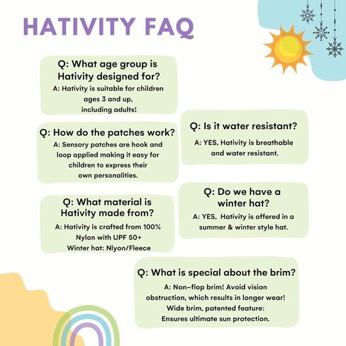 قبعة Hativity بعامل حماية من أشعة الشمس فوق البنفسجية 50+ للحماية من أشعة الشمس فوق البنفسجية بحافة واسعة للصيف والشاطئ وحمام السباحة والأطفال والأطفال والأولاد والبنات للسفر in Kuwait