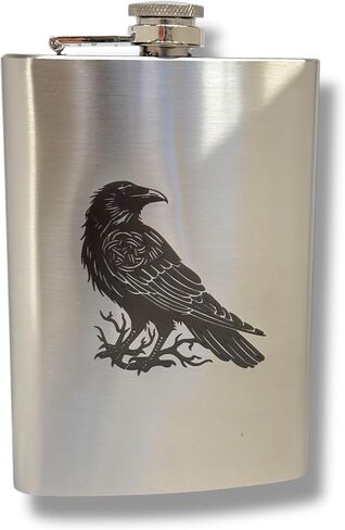 8oz Crow Raven Flask (8 أوقية أسود) in Saudi Arabia