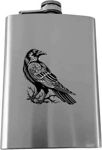 8oz Crow Raven Flask (8 أوقية أسود) in Saudi Arabia