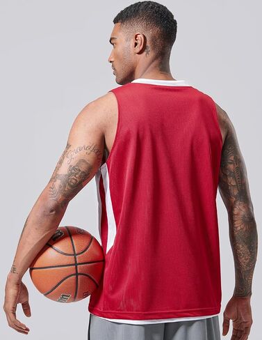 Pack of 10 Reversible Men's Mesh Performance Athletic Basketball Jerseys - Blank Team Uniforms for Sports Scrimmage Bulk in Kuwait