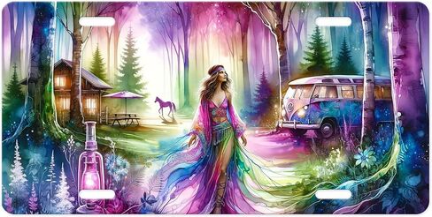 Fantasy Vanity Decorative Aluminum Front License Plate, Car Accessory, Vanity Tag (Dragonfly and Fairies) in Saudi Arabia