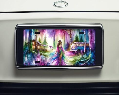Fantasy Vanity Decorative Aluminum Front License Plate, Car Accessory, Vanity Tag (Dragonfly and Fairies) in Saudi Arabia