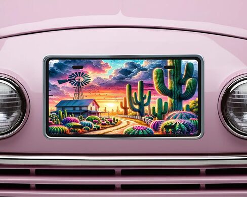 Vanity Decorative Front License Plate - Cute Car License Plate Made in the USA - Aluminum Metal Plate - Premium Quality Car Plate - Front Plate for Car (Not All Who Wander Are Lost Feather) in Saudi Arabia