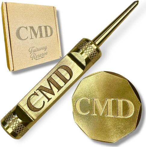 علامة لعبة Golf Ball Marker & Golf Divot Tool - النحاس الصلبة ، وملحقات الجولف المخصصة 100 ٪ من الولايات المتحدة الأمريكية للرجال والهدايا المثالية لاعبي الغولف (بدون فتحات زجاجة) in Saudi Arabia